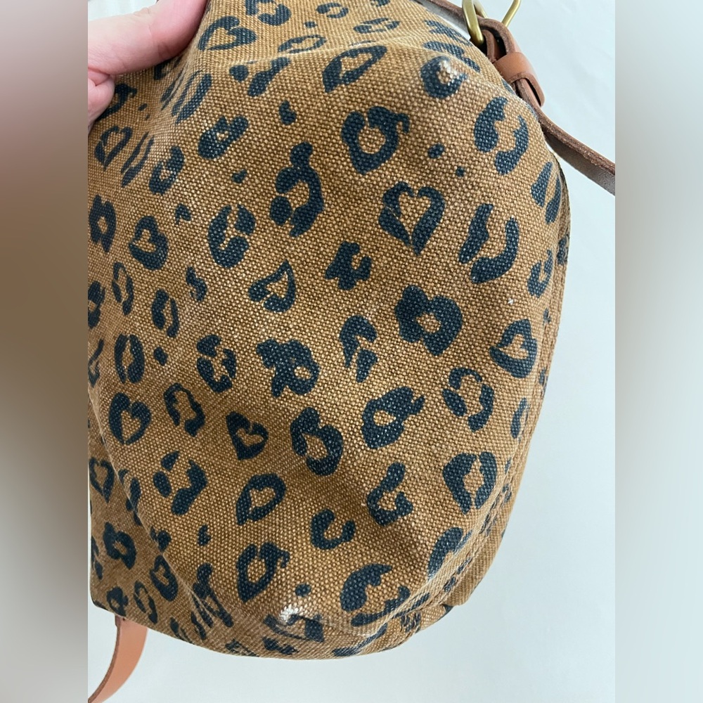 Madewell Leopard Print Shoulder Bag with Brown Strap - Picture 6 of 6
